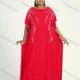 Wholesale Women's African Plus Size Vintage Round Neck Robe Batwing Sleeve Floral Embroidery Plain Kaftan Dress 3# Clothing Wholesale Market Liuhua