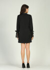 Wholesale Women's Plain Button Front Lace Sleeve Short Shirt Dress - Liuhuamall
