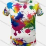 Wholesale Women's Round Neck Multicolor Ink Splash Casual T-Shirt preview