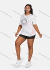 Wholesale Women's Causal Cartoon Print T-Shirt & Shorts Sets - Liuhuamall