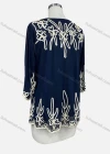 Wholesale Women's Elegant Floral Embroidery Round Neck Half Sleeve Blouse - Liuhuamall