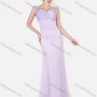Wholesale Women's Elegant Plain Straps Sleeveless Splicing Guipure Lace Rhinestone Pearl Decor Evening Dress preview
