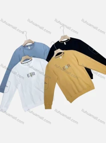 Wholesale Men's Casual Crew Neck Long Sleeve Embroidery Graphic Sweatshirts, LIUHUA CLOTHING WHOLESALE
