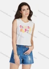 Wholesale Women's Casual Letter Print Round Neck Tank Tops 3103# - Liuhuamall