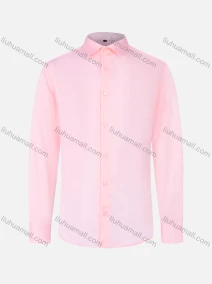 Wholesale Men's Business Plain Long Sleeve Shirt, LIUHUA CLOTHING WHOLESALE