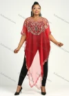 Wholesale Women's Arabic Dubai Glamorous Triangle Hem Muslim Islamic Sequin Mesh Translucent Cover Up Cloak - Liuhuamall