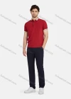 Wholesale Men's Casual Plain 100% Cotton Short Sleeve Labelled Polo Shirt 4# - Liuhuamall