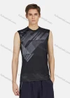 Wholesale Men's Sporty Round Neck Sleeveless Breathable Printed Quick Dry Tank Top - Liuhuamall