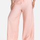 Women's Casual Plain Drawstring High Waist Loose Fit Shirred Pants Pink Clothing Wholesale Market -LIUHUA