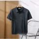 Wholesale Men's Casual Plain Ribbed Collared Short Sleeve Henley Shirt E75010# Dark Gray Clothing Wholesale Market Liuhua