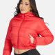 Women's Fashion Hooded Crop Zipper Puffer Jacket 208# Red Clothing Wholesale Market -LIUHUA