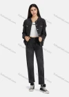 Wholesale Women's Fashion Plain Button Down Wash Flap Pockets Tassel Trim Denim Jacket - Liuhuamall