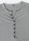 Wholesale Men's Casual Silm Fit Long Sleeve Plain Henley Shirt - Liuhuamall