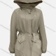 Wholesale Women's Casual Long Sleeve Double Flap Pockets Drawstring Waist Hooded Trench Coat 10# Clothing Wholesale Market Liuhua