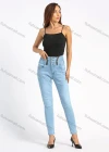 Wholesale Women's Fashion High Waist Button Front Patch Pocket Skinny Jeans - Liuhuamall