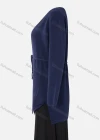 Wholesale Women's Plain Tie Front Dual Pocket Rib-knit Trim High Low Hem Cardigan - Liuhuamall