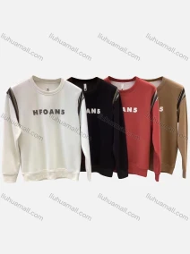 Wholesale Men's Casual Letter Print Round Neck Long Sleeve Sweatshirt, LIUHUA CLOTHING WHOLESALE