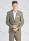 Wholesale Men's Formal Slim Fit Lapel Single Breasted Plaid Print Blazer & Trousers 2 Piece Sets - Liuhuamall