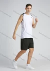 Wholesale Men's Athletic Quick Dry Plain Crew Neck Sleeveless Contrast Color Tank Top - Liuhuamall