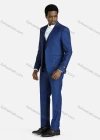 Wholesale Men's Formal Slim Fit Lapel One Button Jacket With Waistcoat 3-Pieces Suit Set - Liuhuamall
