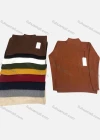 Wholesale Men's Casual Plain Mock Neck Long Sleeve Sweater - Liuhuamall