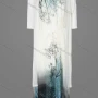 Wholesale Women's Slim Fit Plants Painting Crew Neck Half Sleeve Maxi Dress & Cardigan With Belt preview