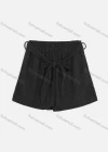 Wholesale Women's Elastic Waist Dual Pockets Lace-Up Knit Plain Shorts - Liuhuamall