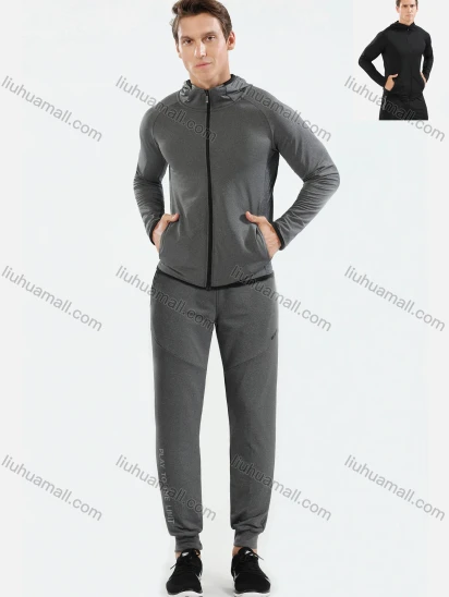 Wholesale Men's Athletic Workout Zip Long Sleeve Fitness Hoodie B90123#