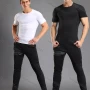 Wholesale Men's Athletic Workout Breathable Plain Quick Dry Fitness Short Sleeve T-shirt JS12001# preview