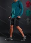 Wholesale Men's Athletic Workout Long Sleeve Fitness Hoodie L1084# - Liuhuamall
