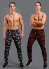 Wholesale Men's Camouflage Athletic Workout Elastic Waist Drawstring Zipper Pockets Ankle Length Gym Running Joggers L10834# - Liuhuamall