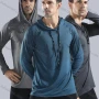 Wholesale Men's Athletic Workout Breathable Drawstring Long Sleeve Hoodie 10857# preview