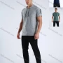 Wholesale Men's Athletic Workout Breathable Quick Dry Fitness Short Sleeve Hooded T-shirt M001# preview