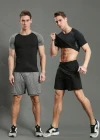 Wholesale Men's Plain Athletic Workout Elastic Waist Shorts 12019# - Liuhuamall