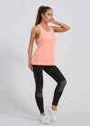 Wholesale Women's Sporty Plain Scoop Neck Quick-dry Breathable Reflective Stripes Racerback Tank Top W8004# - Liuhuamall