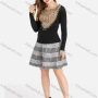 Wholesale Women's Casual Drape Neck Leopard Rhinestone Long Sleeve Top preview