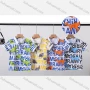 Wholesale Boys Fashion Allover Dinosaur & Letter Print Casual Polo Shirt 7705# preview
