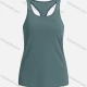 Wholesale Women's Sporty Plain Quick Dry Breathable Mesh Racerback Tank Top Green Clothing Wholesale Market Liuhua