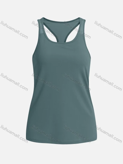 Wholesale Women's Sporty Plain Quick Dry Breathable Mesh Racerback Tank Top