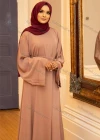 Wholesale Women's Islamic Muslim Bell Sleeve Belted Abaya Robe Dress - Liuhuamall