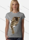 Wholesale Women's Casual Crew Neck Short Sleeve Animal Graphic Slim Fit T-shirt - Liuhuamall
