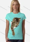Wholesale Women's Casual Crew Neck Short Sleeve Animal Graphic Slim Fit T-shirt - Liuhuamall