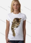 Wholesale Women's Casual Crew Neck Short Sleeve Animal Graphic Slim Fit T-shirt - Liuhuamall