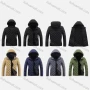 Wholesale Men's Casual Double-sided Hooded Striped Zipper Striped Chevron Puffer Jacket preview