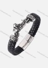 Wholesale Genuine Leather Woven Stainless Steel Bracelet 111# - Liuhuamall