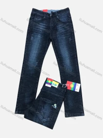 Wholesale Boys Casual Button Pockets Labelled Embroidered High Stretch Jean, LIUHUA CLOTHING WHOLESALE