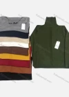 Wholesale Men's Casual Plain Turtleneck Long Sleeve Sweater - Liuhuamall