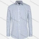 Wholesale Men's Casual Collared Plaid Print Patch Pocket Button Down Curved Hem Long Sleeve Shirt Blue Guangzhou Clothing Wholesale Market & Suppliers -LIUHUAMALL