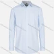 Wholesale Men's Business Collared Plain Patch Pocket Button Down Curved Hem Long Sleeve Shirt Blue Guangzhou Clothing Wholesale Market & Suppliers -LIUHUAMALL