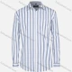 Wholesale Men's Casual Collared Striped Print Patch Pocket Button Down Long Sleeve Shirt Blue Guangzhou Clothing Wholesale Market & Suppliers -LIUHUAMALL